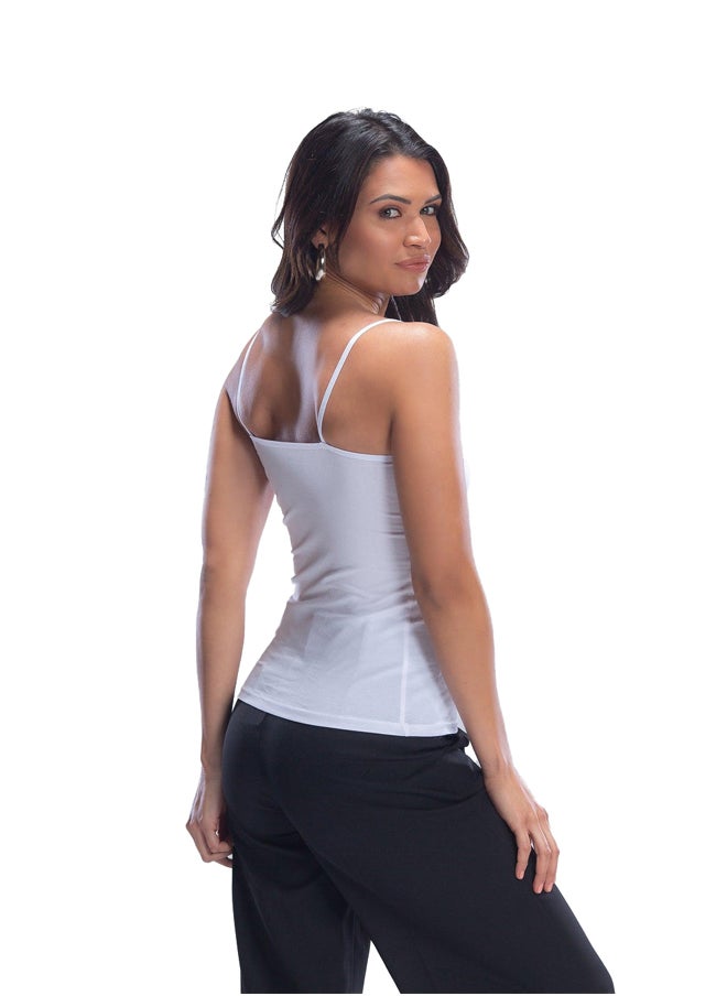 Carina - Carina Spaghetti Straps Plain Tank Top - white - Image 1