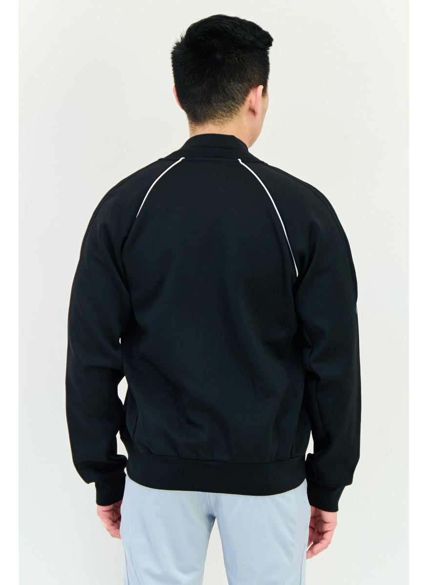 adidas Originals Men Sportswear Fit Long Sleeve Training Jackets, Black  - Image 4