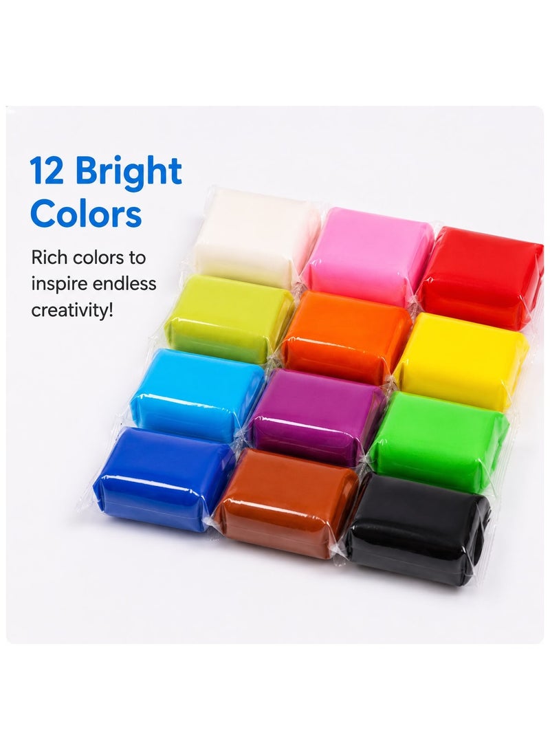 Maanys Slime Kit, 12 Colors Play Dough & Slime Kit for Kids | Soft Non-Sticky Modeling Clay Set with backpack Storage Box unicorn toys for kids ideal Birthday Gift for Girls & boys - Image 3