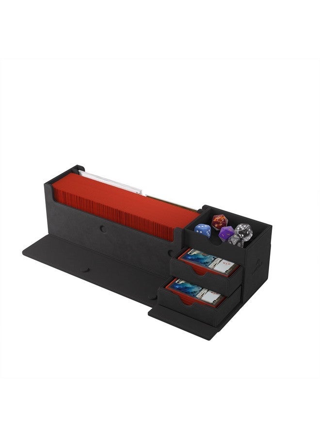 Gamegenic Cards Lair 400+ Convertible Deck Box - Double-Sleeved Card Storage, Holds up to 400 Cards, Premium Card Game Protector, Nexofyber Surface, Black Color, Made - Image 4