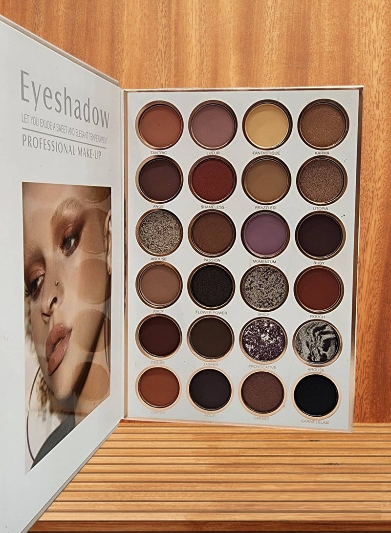 6 بيوتي مجموعة تجميل مصممة على شكل كتاب 48 لون دفتر تجميل مكون من 24 لون أظلال و 6 لون إظائة و 6 أحمر خدود و 12 لون كنتور كريمي مع أحمر خدود كريمي - Image 3