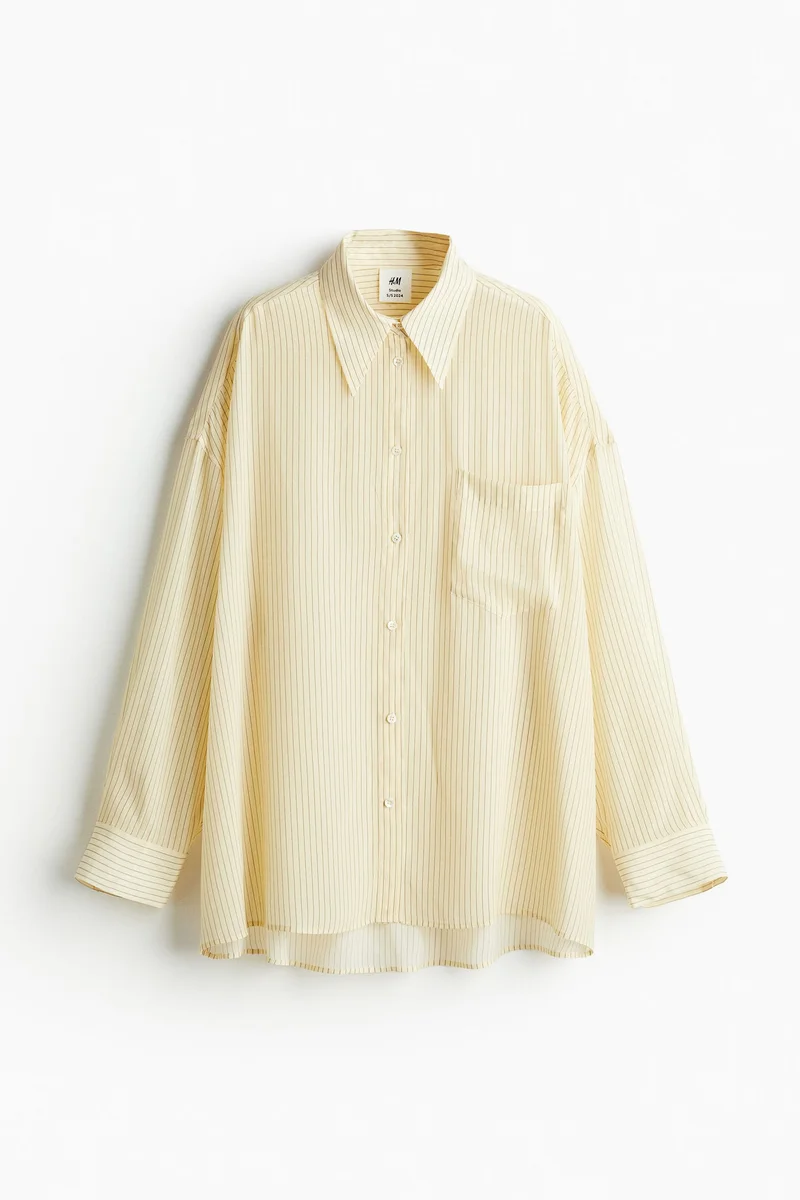 H&M Oversized silk-blend shirt