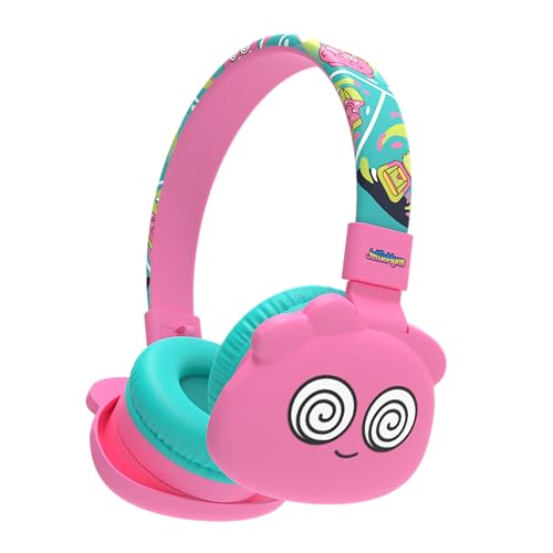 JellieMons Booma Echo Over Ear Wireless Headphones with Bluetooth 5.4, Hi-Res Audio, 55H Playtime, USB-C Fast Charging, 10M Range, Kid-Safe Modes, Comfortable and Durable Design, WLHP701 Pink - Image 1