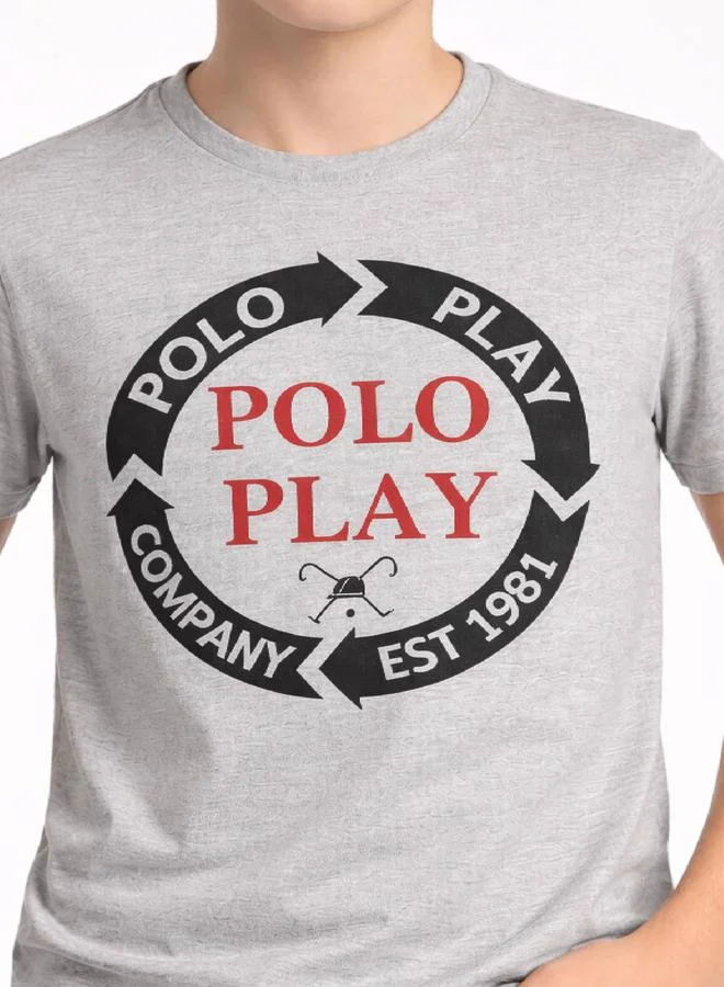 Polo Play Teen Boys Graphic Logo Crew Neck T-Shirt