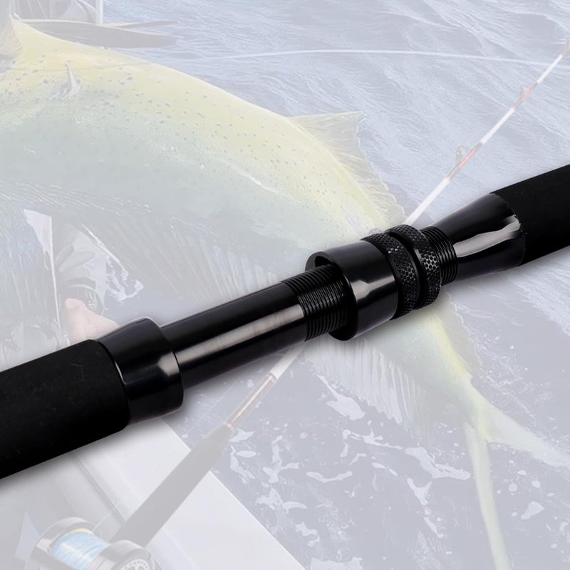 Fiblink Trolling Rod Saltwater Deep Dropper Big Game Rod Conventional Boat Roller Rod Carbon Fishing Pole (2 Pieces - 5'6" - 30-50lbs) - Image 4