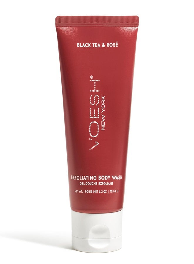 VOESH Exfoliating Sugar Scrub & Body Wash with Plant-Derived AHAs & Vegan Probiotics - Black Tea & Rosé - Image 1