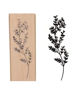 KASTWAVE 8 Pieces Wood Mounted Rubber Stamps, Plant Flower Vintage Lotus Series Decorative Wood Rubber Seal Stamp for DIY Craft, Letters Diary and Craft Scrapbooking, Gift Wrapping and Cards  - Image 1