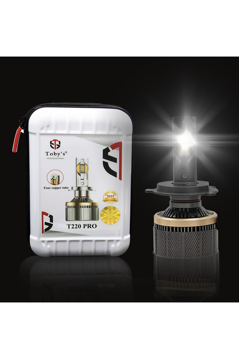 توبيز مجموعة مصابيح أمامية LED أصلية مختبرة من Toby's T220 Pro H4 بقوة 440 واط/زوج، مقاومة للماء، ألوان زاهية مع درجة حرارة 6500 كلفن - Image 3
