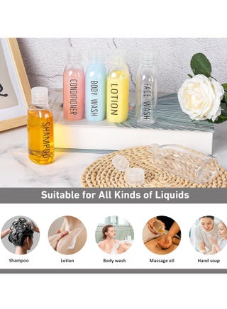 زجاجات مستحضرات التجميل للسفر، 6 قطع، 3.4 أونصة/100 مل، عبوات بلاستيكية بحجم مناسب للسفر، زجاجات لوشن معتمدة من إدارة أمن النقل، مقاومة للتسرب، زجاجات ضغط بغطاء قلاب لمستحضرات التجميل، شامبو، لوشن، شفاف - view 2
