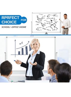 GBQ Magnetic Double-sided Whiteboard 90*120cm Aluminum With Stand For Easy Installation With 3pcs Whiteboard Markers, 6pcs Magnets, 1pcs Whiteboard Eraser  - Image 5