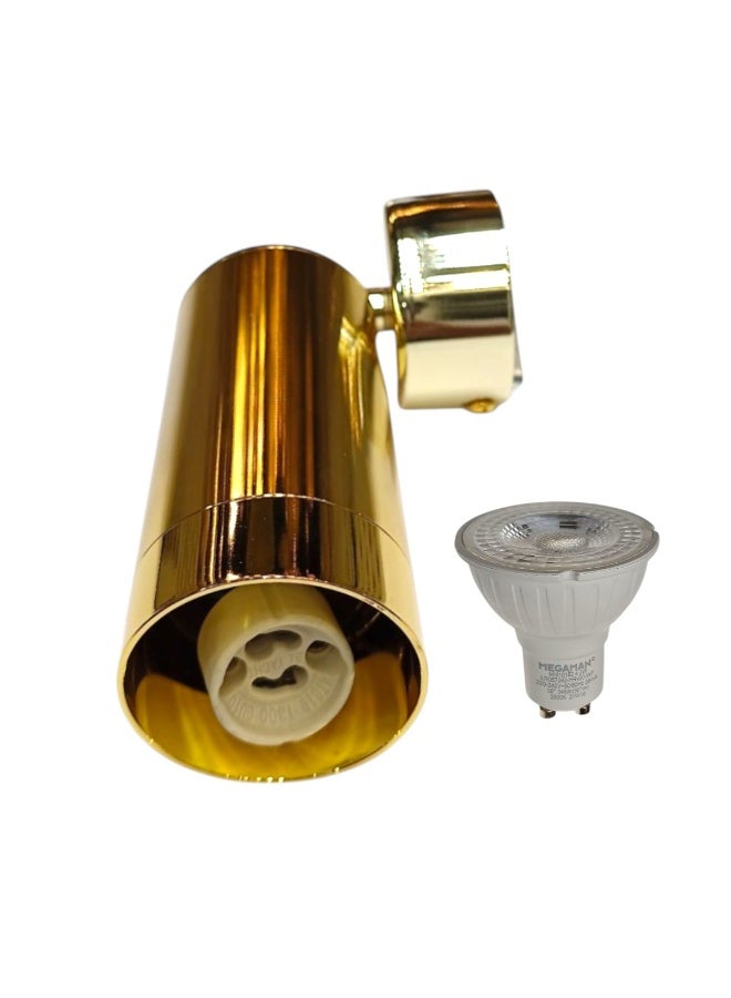 AL SALHIYA LIGHTING Indoor  Spotlight With GU10  Bulb  DB-19  Warm White - Gold - Image 2