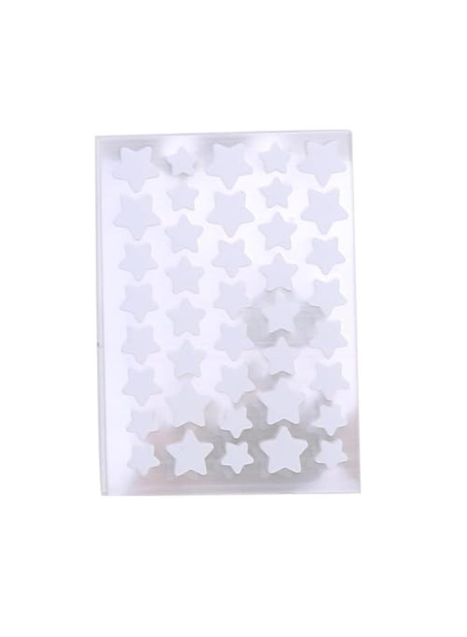 SquarezhenBo 10 SheetsPack 400 Capsules Pimple Patches for FaceHydrocolloid Acne Patches Star Pimple Patches for HealingCute Star Face Stickers Zit PatchPore Cleansing StripsTreatments and Masks White - Image 1