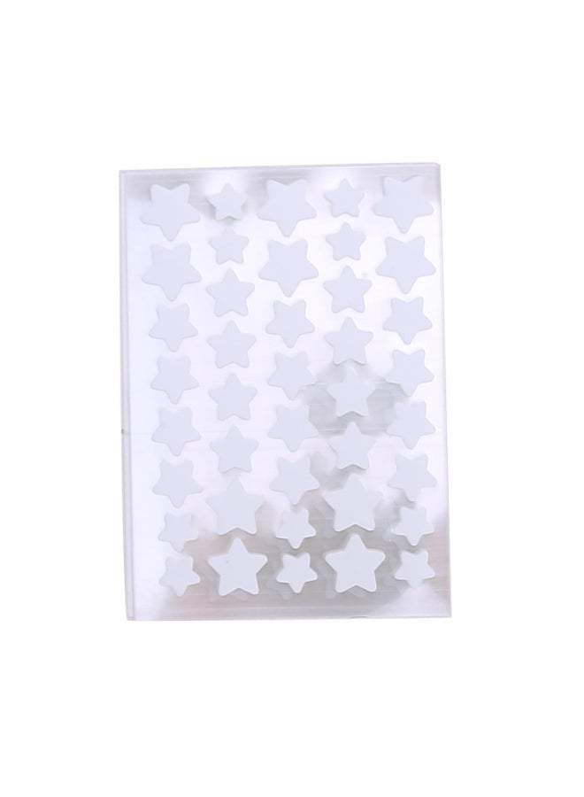 SquarezhenBo 10 SheetsPack 400 Capsules Pimple Patches for FaceHydrocolloid Acne Patches Star Pimple Patches for HealingCute Star Face Stickers Zit PatchPore Cleansing StripsTreatments and Masks White - Image 2