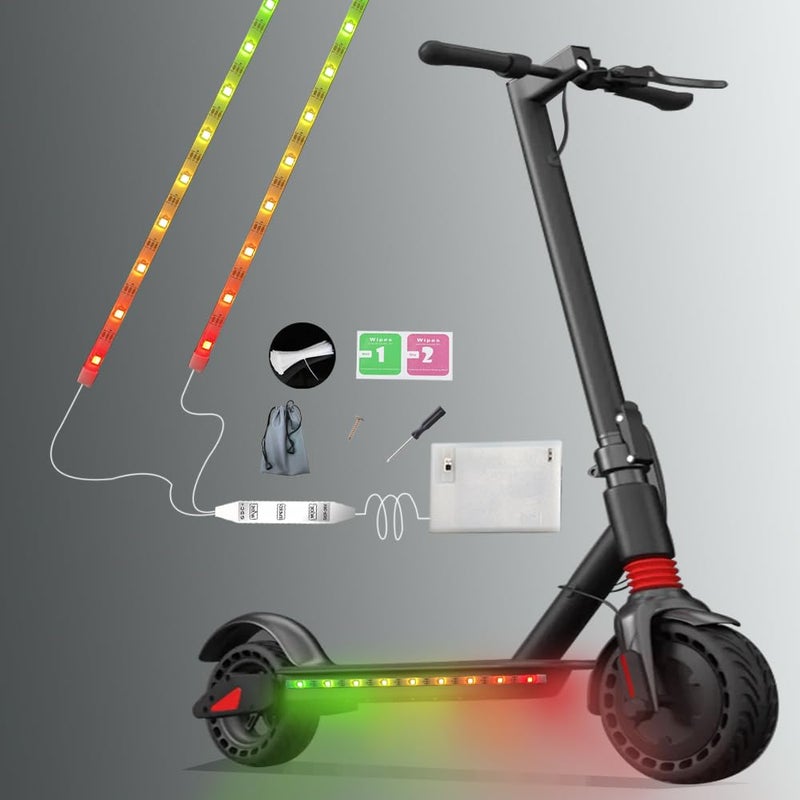 FLDYYG 2 Strip 50CM Electric LED Bicycle Scooter Lights Night Cycling Colorful Lamp Waterproof Safety Skateboard Scooter Lights - Image 1