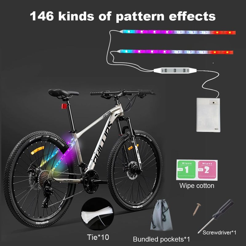 FLDYYG 2 Strip 50CM Electric LED Bicycle Scooter Lights Night Cycling Colorful Lamp Waterproof Safety Skateboard Scooter Lights - Image 3