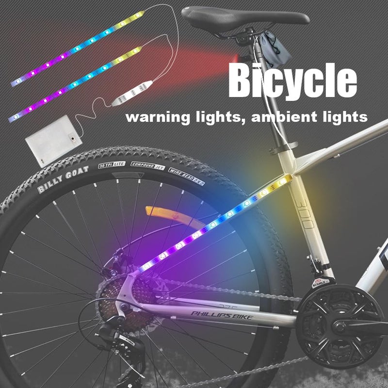 FLDYYG 2 Strip 50CM Electric LED Bicycle Scooter Lights Night Cycling Colorful Lamp Waterproof Safety Skateboard Scooter Lights - Image 5