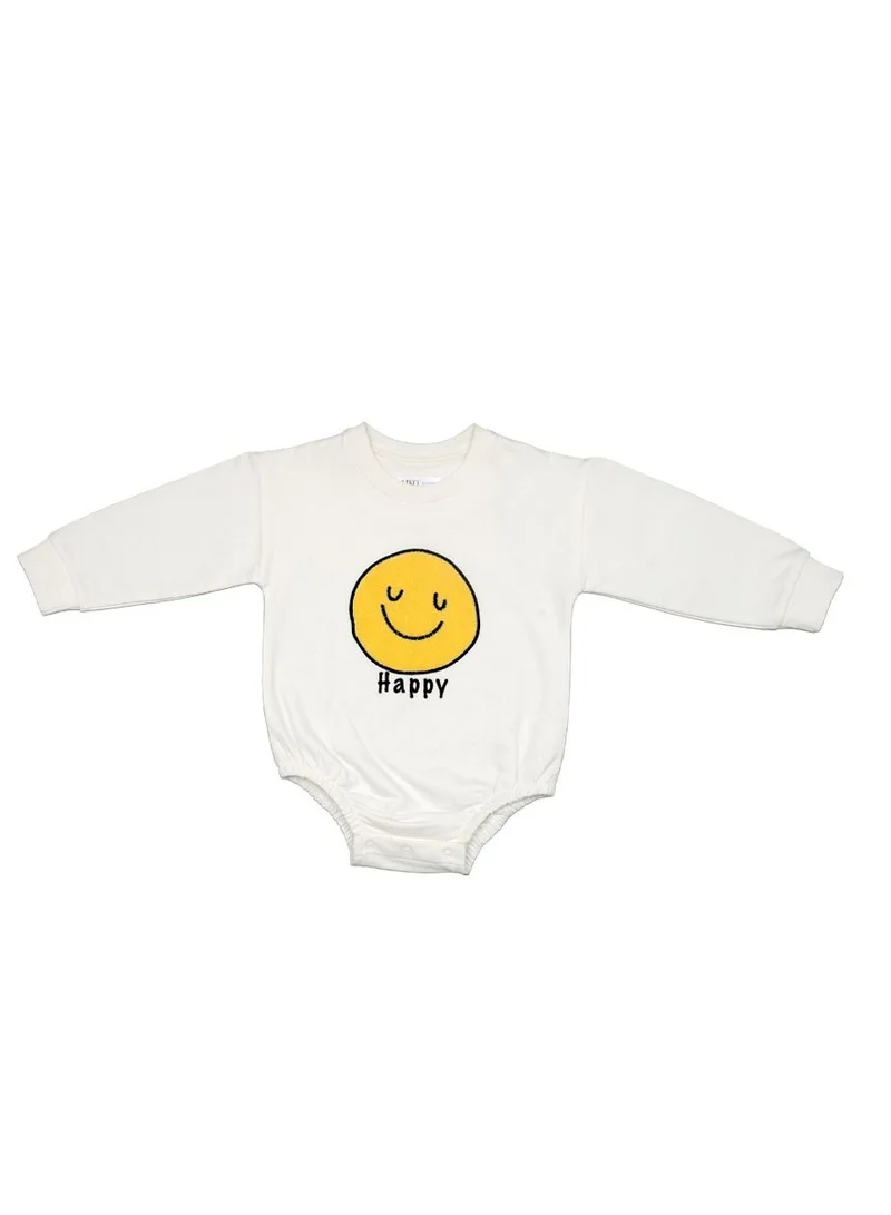 ايكو AIKO - Baby white Body Suit with cute embroidery