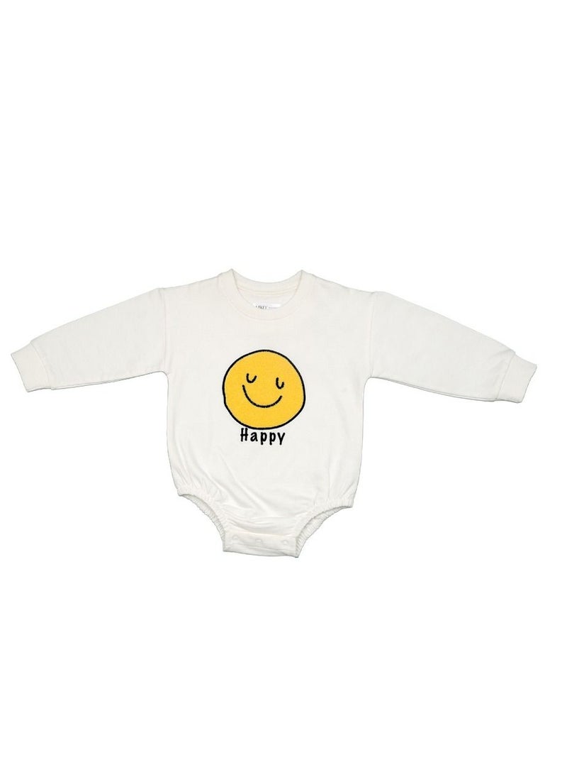 AIKO AIKO - Baby white Body Suit with cute embroidery  6-12 Months  - Image 2