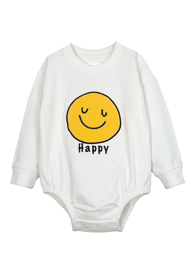 AIKO AIKO - Baby white Body Suit with cute embroidery  6-12 Months  - Image 1