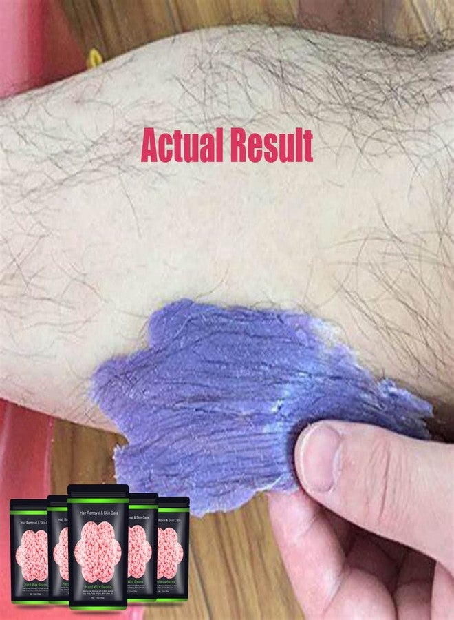 Auperwel Wax Beads for Hair Removal 1.1 lb (17.6 oz), Hard Wax Waxing Beads Kit for Sensitive Skin Brazilian, Face, Bikini, Eyebrow, Legs, Painless for Women Men, 5 packs with 10 Sticks - Image 4