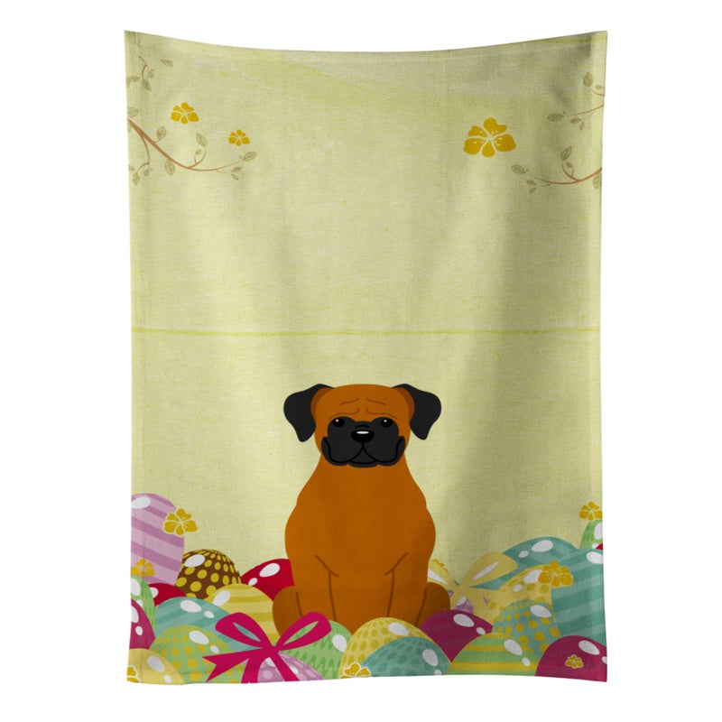 Caroline's Treasures ""Caroline's Treasures Easter Eggs Fawn Boxer Kitchen Towel  Multicolor  25"""" x 15""""""