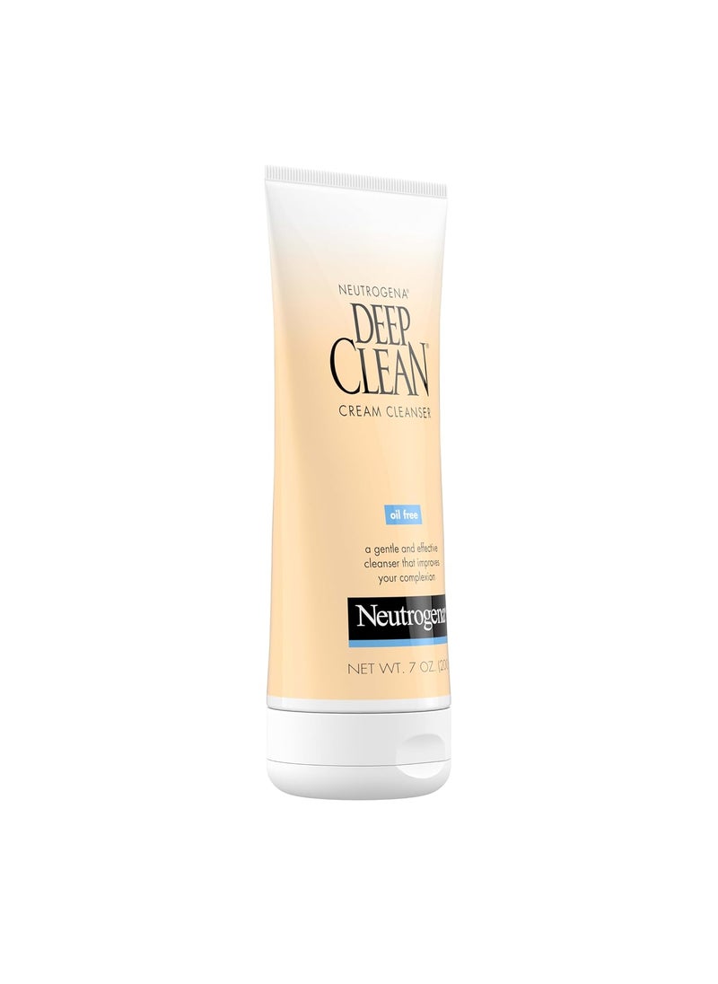 Neutrogena Neutrogena Deep Clean Daily Facial Cream Cleanser with Beta Hydroxy Acid to Remove Dirt Oil  Makeup AlcoholFree OilFree  NonComedogenic 7 fl oz  - Image 5