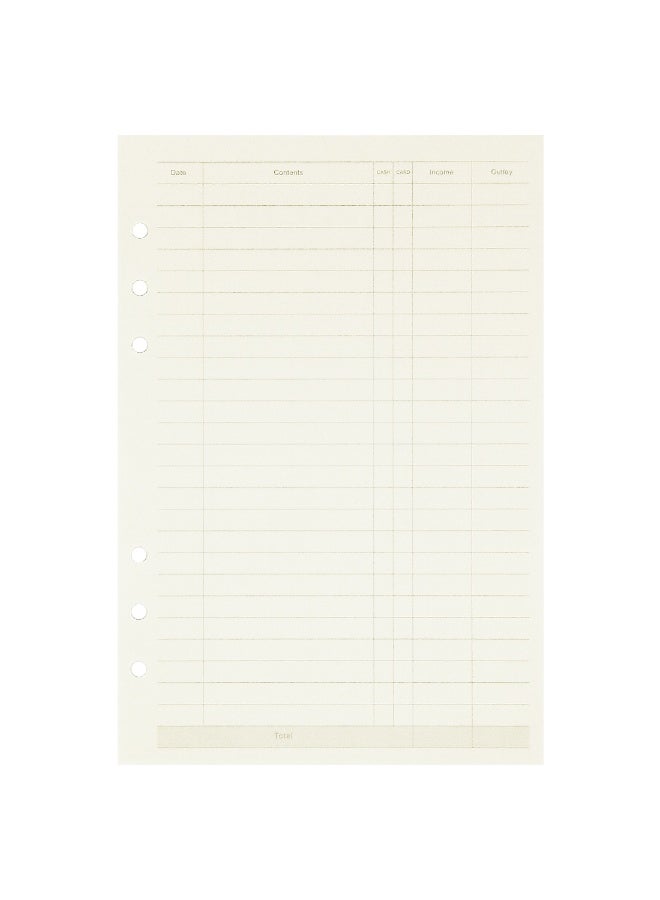 Zelten 1 Pack A5 45 Sheets/90 Pages Finance Loose Leaf Punched Paper Refills Paper for 6 Hole Binder Personal Organizer Diary Notebook Refillable Planner - Image 2