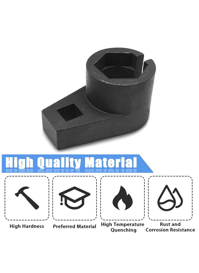 ULHYC Offset Oxygen Sensor Socket, 6-Point 3/8-Inch Drive by 7/8-Inch 22mm Wire Gate Accesses Sensor from Side, Preventing Damage to Wires, Universal for Most Models of Cars,