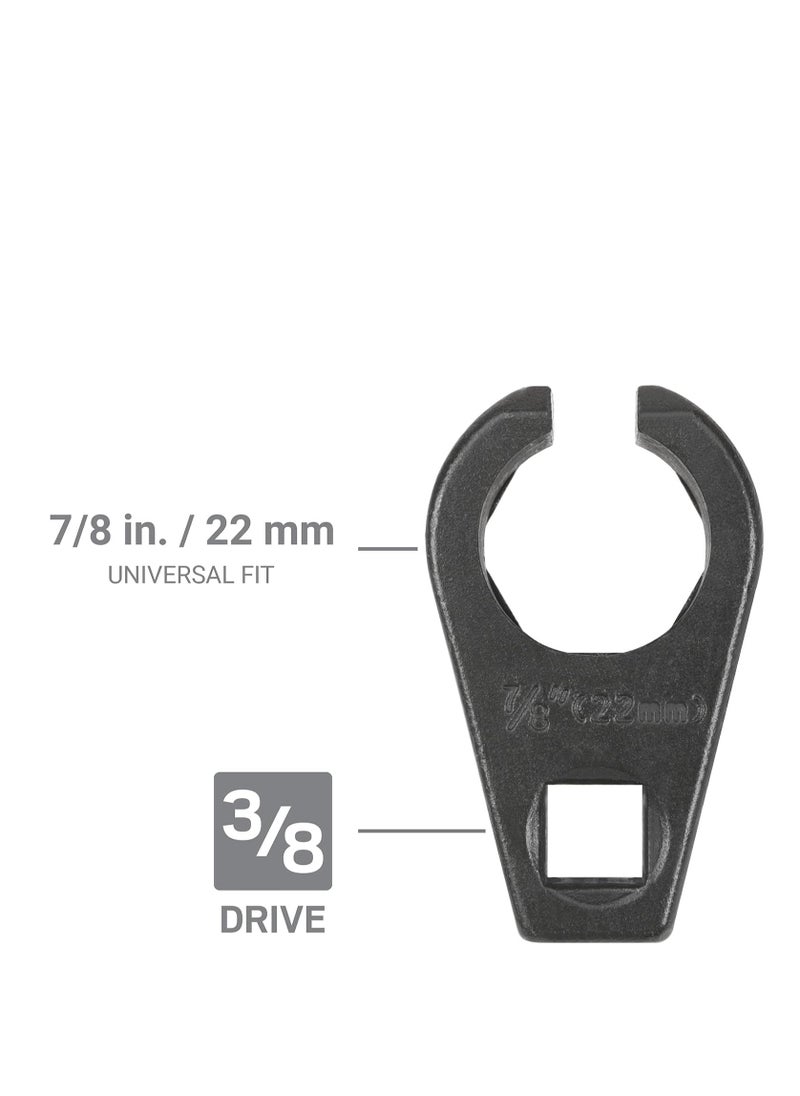 ULHYC Offset Oxygen Sensor Socket, 6-Point 3/8-Inch Drive by 7/8-Inch 22mm Wire Gate Accesses Sensor from Side, Preventing Damage to Wires, Universal for Most Models of Cars,