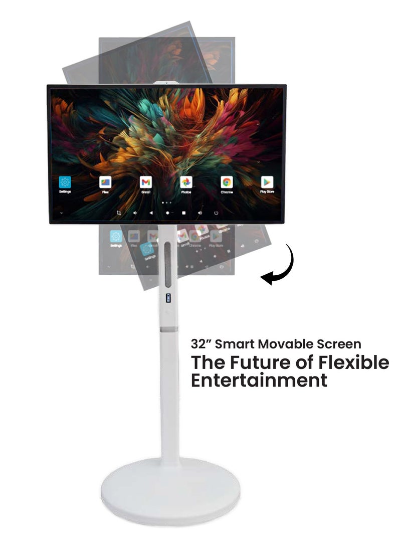 Aztech 32 Inch FHD Interactive Smart Display 13MP AI Camera 8GB RAM 128GB Android 13 Smart Board Touch Screen Monitor with WiFi Screen Share, Built-in Camera & Speaker Office Meeting Display, Online Conference Screen, Classroom Teaching Board, Portable Monitor Alternative, Computer Monitor Screen, Smart Display Panel for Business Presentation, Video Calls, PC Monitor Setup, Monitor Screen for Office, Home Learning & Collaboration - Image 1