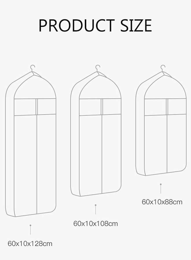 DUNISO 3PCS Clear Garment Bags for Hanging Clothes Storage Gusset Suit Bags for Closet Storage Bags Dust Covers for Clothes Moth Proof Sweater Bags Garment Cover Clothes Protector  - Image 4