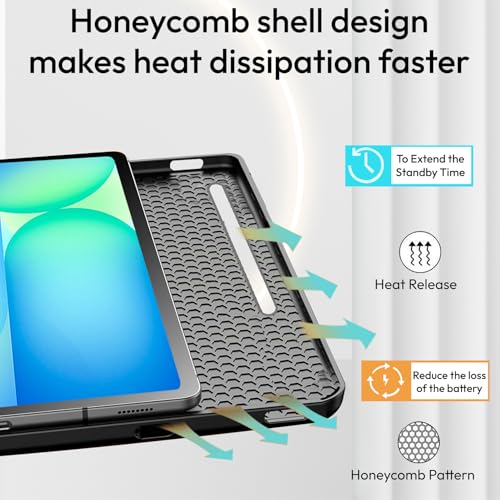 Robustrion Case for Samsung Galaxy Tab S10 FE Plus 13.1 inch Cover Case with [Pencil Holder] [Soft Flexible Case] for Samsung Tab S10 FE Plus 13.1 inch Tablet [Auto Sleep Wake Support] - Eiffel - Image 4