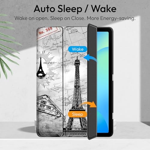 Robustrion Case for Samsung Galaxy Tab S10 FE Plus 13.1 inch Cover Case with [Pencil Holder] [Soft Flexible Case] for Samsung Tab S10 FE Plus 13.1 inch Tablet [Auto Sleep Wake Support] - Eiffel - Image 3