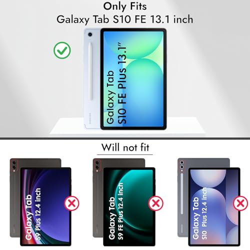 Robustrion Case for Samsung Galaxy Tab S10 FE Plus 13.1 inch Cover Case with [Pencil Holder] [Soft Flexible Case] for Samsung Tab S10 FE Plus 13.1 inch Tablet [Auto Sleep Wake Support] - Eiffel - Image 2