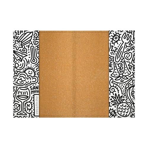 Quttie Passport Cover for Kids, Women and Men, Cute Travel Passport Holder (Doodle Pattern) - Image 4