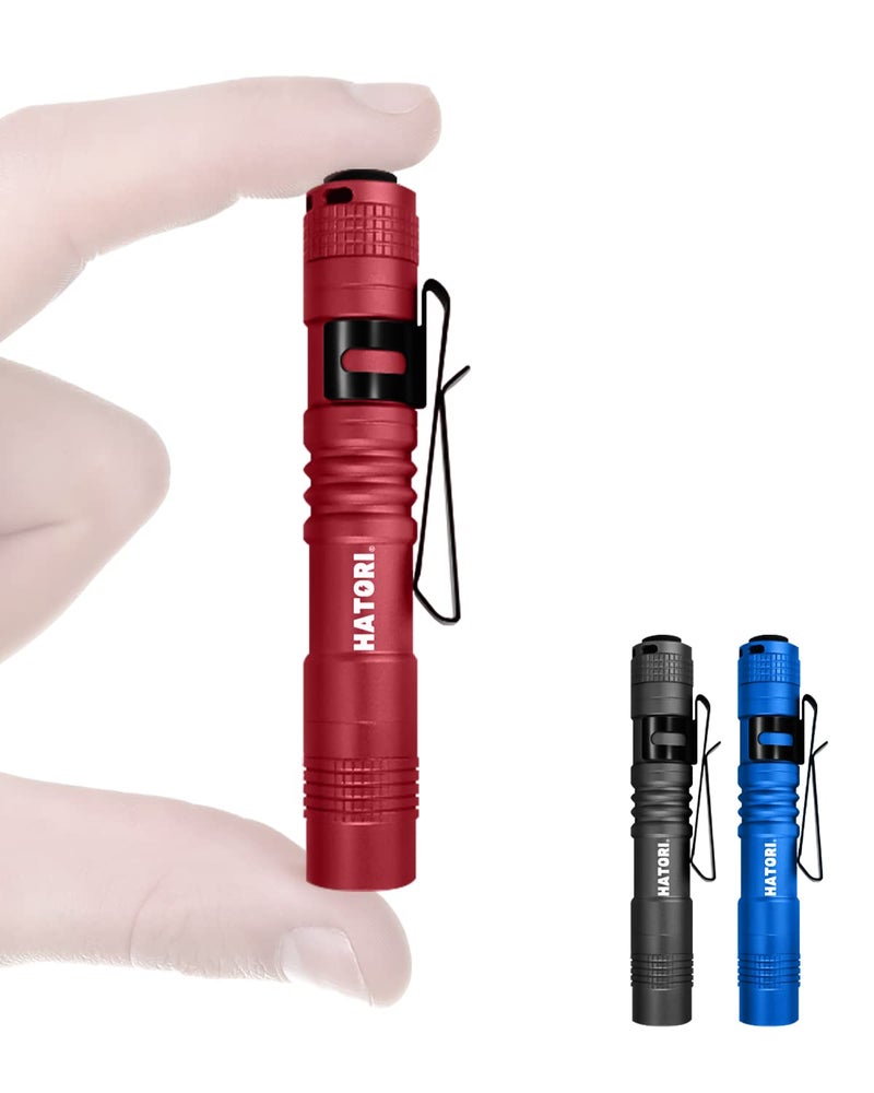 HATORI Flashlights Bright LED Flashlight Super Mini Flashlight with High Lumens Flash Light Pen Light Small Flashlights for Emergencies Outdoor Pocket Flashlight (1 Pack) - Image 1