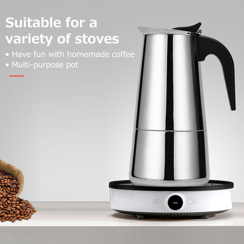 Coffeepot Stainless Steel Coffee Maker Portable Electric Mocha Latte Stove Espresso Filter Pot European Coffee Cup - Image 5