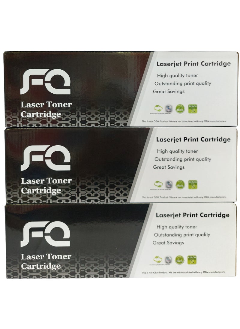 أف كيو - 3 عبوات من خراطيش الحبر 17A CF217A متوافقة مع طابعة HP LaserJet Pro M102 M102a M102w M130 M130a M130fn M130fw M130nw M132 M132a M132fn M132fp M132fw Printer M132n w M132sfnw M132snw (أسود) مرر فوق الصورة للتكبير خرطوشة الحبر Majesty 17A CF217A متوافقة مع طابعة HP LaserJet Pro M102 M102a M102w M130 M130a M130fn M130fw M130nw M132 M132a M132fn M132fp M132fw Printer M132n w M132sfnw M132snw (مجموعة من 3 قطع باللون الأسود) - Image 1