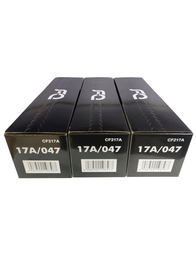 أف كيو - 3 عبوات من خراطيش الحبر 17A CF217A متوافقة مع طابعة HP LaserJet Pro M102 M102a M102w M130 M130a M130fn M130fw M130nw M132 M132a M132fn M132fp M132fw Printer M132n w M132sfnw M132snw (أسود) مرر فوق الصورة للتكبير خرطوشة الحبر Majesty 17A CF217A متوافقة مع طابعة HP LaserJet Pro M102 M102a M102w M130 M130a M130fn M130fw M130nw M132 M132a M132fn M132fp M132fw Printer M132n w M132sfnw M132snw (مجموعة من 3 قطع باللون الأسود) - Image 1