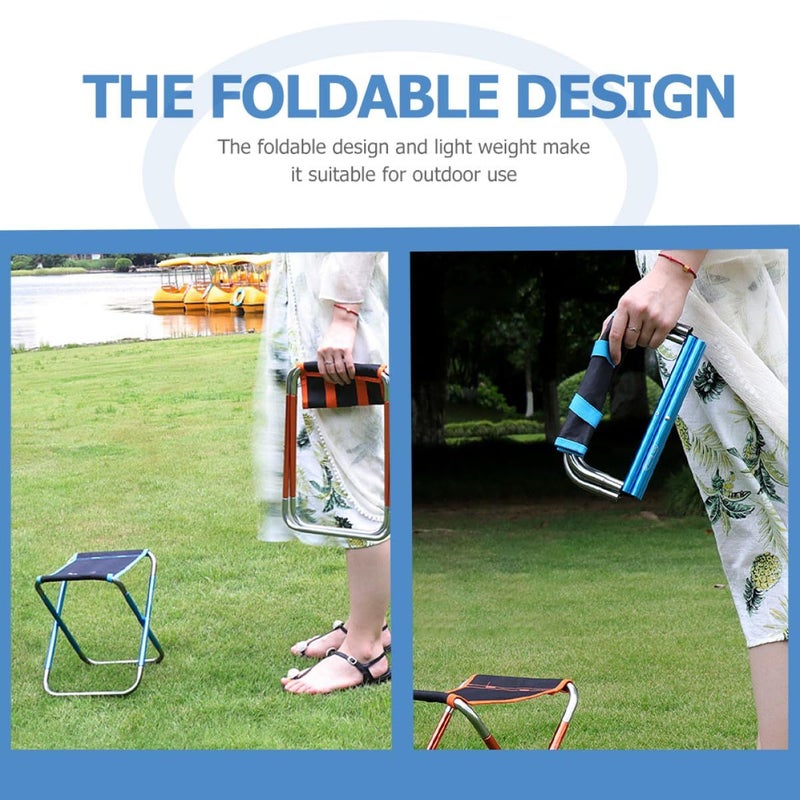 Multi-Function Blue Camping Stool Portable Folding Fishing Chair Beach Seat Outdoor Lightweight Hiking Supply - Image 5