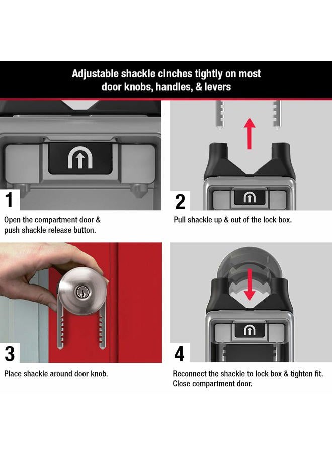 Master Lock 5420D Set Your Own Combination Portable Lock Box with Adjustable Shackle, 6 Key Capacity - Image 3