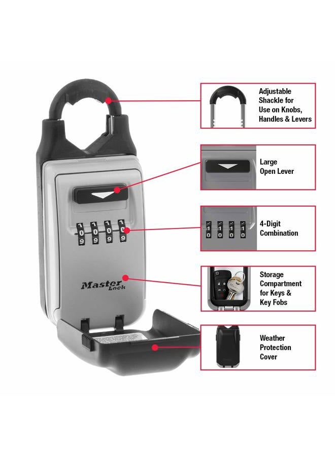 Master Lock 5420D Set Your Own Combination Portable Lock Box with Adjustable Shackle, 6 Key Capacity - Image 2