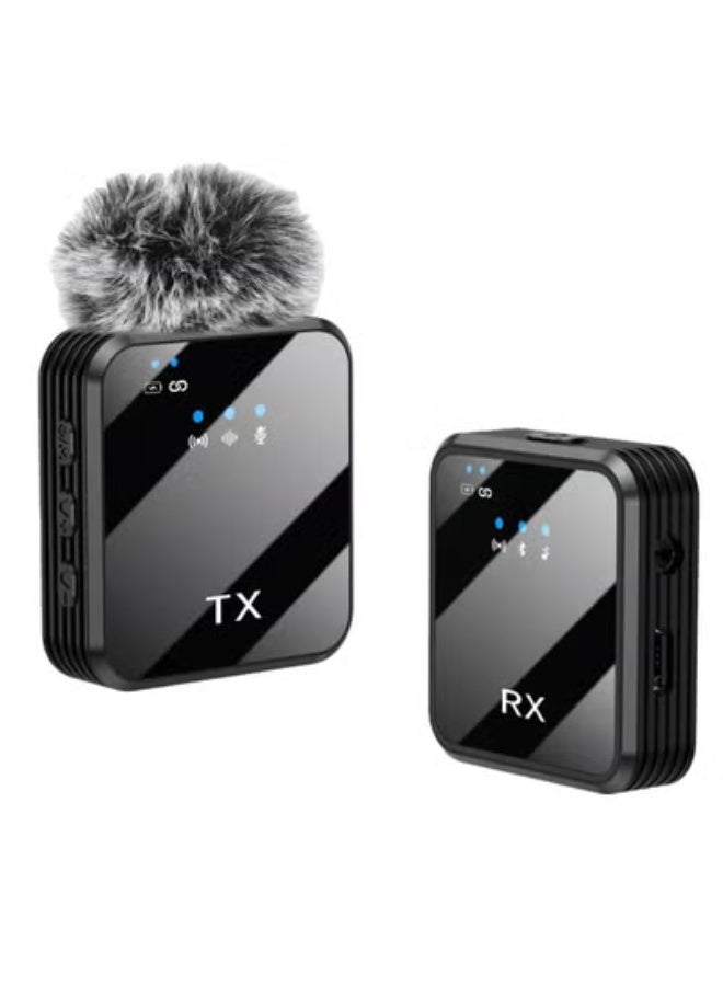 Wireless Lavalier Microphone, TikTok Live Mobile Video Recording 2.4G Noise Reduction Mini Microphone for Live Video, Recording Vlog, Interview, Online Classroom