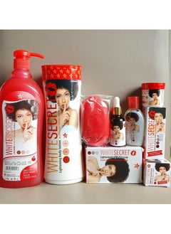 White secret White Secret Lightening Body Full Set Soap Cream Lotion Serum Oil and Darkspot corecter Cream 
