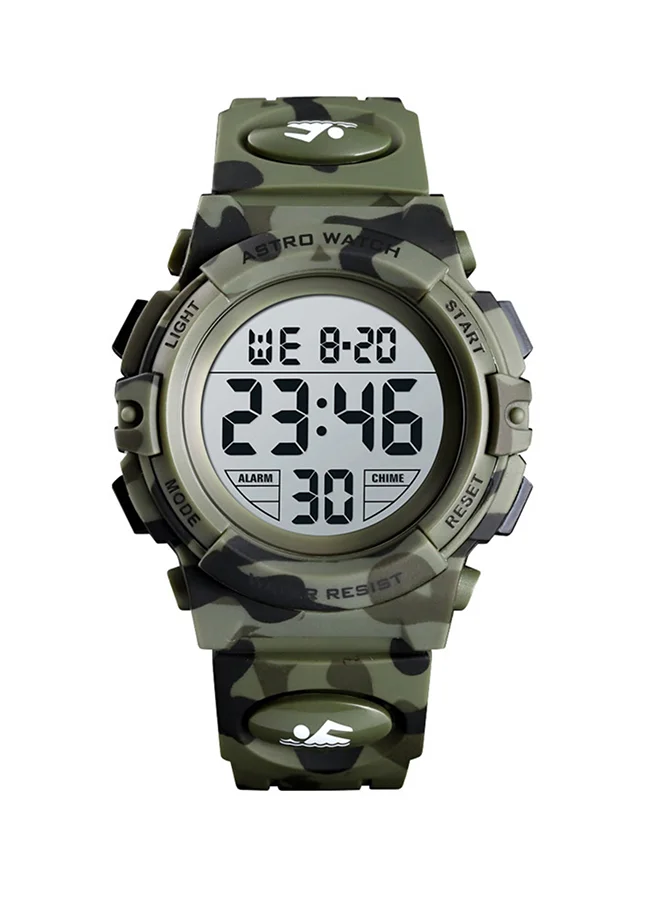 أسترو Astro Kids Watch, Digital Display and PU Strap - A9934-PPHS, Army Green Camo