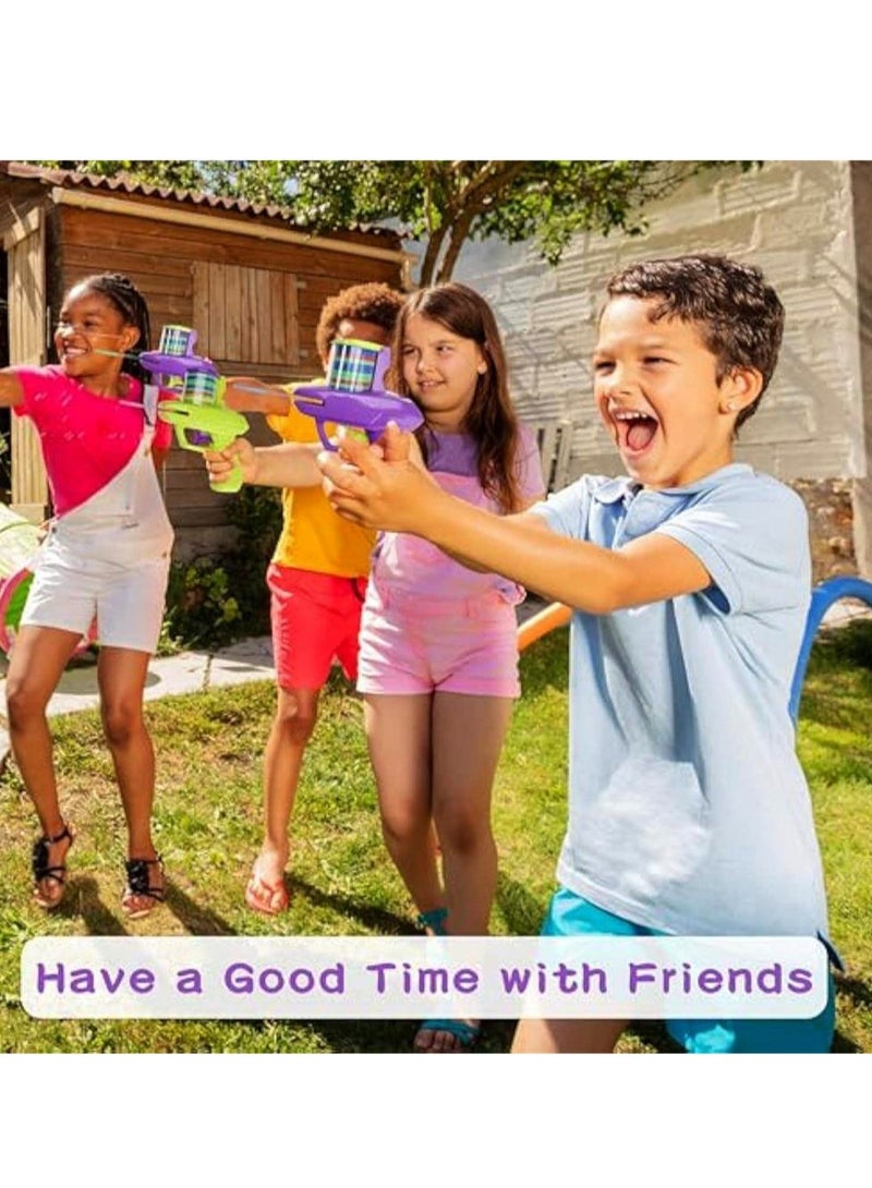 AROAQ Foam Disc Launcher Toy,  Double Parent Child Interactive Children Playing Toy, Outdoor Game Foam Flying Disc Toy With Multicolor 15 Frisbees For Children, (Green) - Image 5