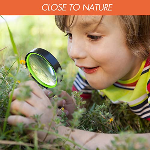 Leffis 3 Pack Magnifying Glass, 10X Non-Slip Handheld Reading Magnifier for Kids and Seniors, 75mm Magnifying Glass Lens for Reading, and Nature Exploration - Image 5