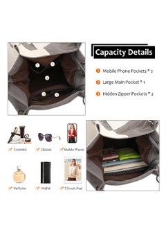 Generic Women's Handbag, Contrast Color Casual Shoulder Bag, Canvas Ladies Top Handle Crossbody Bag with Multiple Pockets for Shopping, Travel, Daily Use (Green)  - Image 4