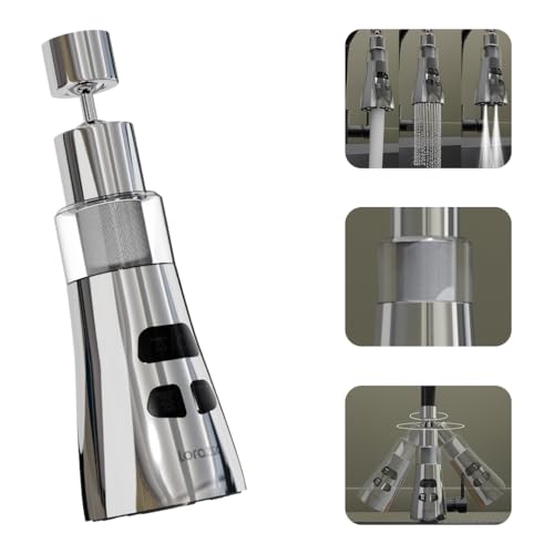 Lorazzo FLO 360° Kitchen Tap Extender with Water Filter | 3-Mode Spray Tap Extension for Kitchen Sink | Flexible Tap Extender for Easy Washing | 1-Year Lorazzo Limited Warranty - Image 1