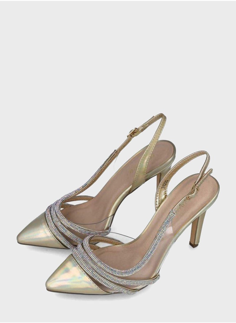 MENBUR - Pointed Toe Ankle Strap Pumps - Image 1